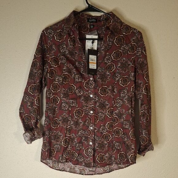 Jones New York Non Iron Button-Up Shirt size small NWT - Picture 1 of 8